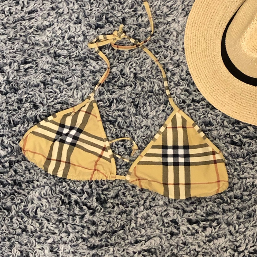 Vintage Burberry Bikini Top size XL